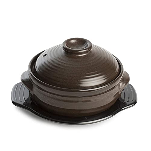 Medium Ceramic Dolsot Stone Bowl with Lid for Bibimbap & Hot Soup – 33.8 fl oz