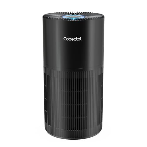 Cobectal Large Room Air Purifier Black 3-in-1 Filter, Portable, 1650 sq ft