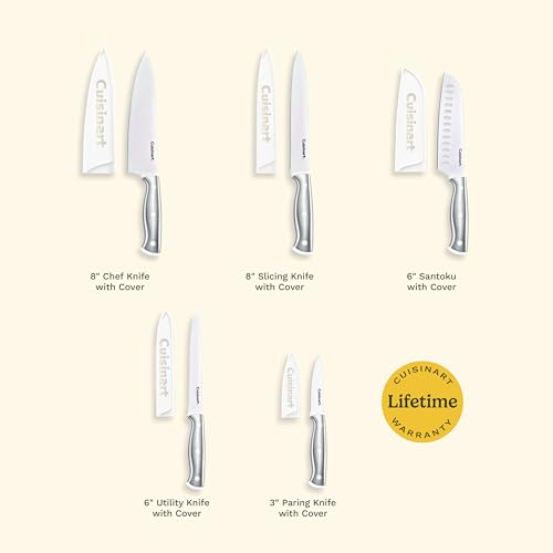 Cuisinart Classic ColorCore 10-Piece Kitchen Knife Set with Blade Guards
