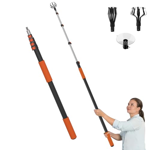 20FT Reach Light Bulb Changer for High Ceilings with Telescoping Pole & Attachments
