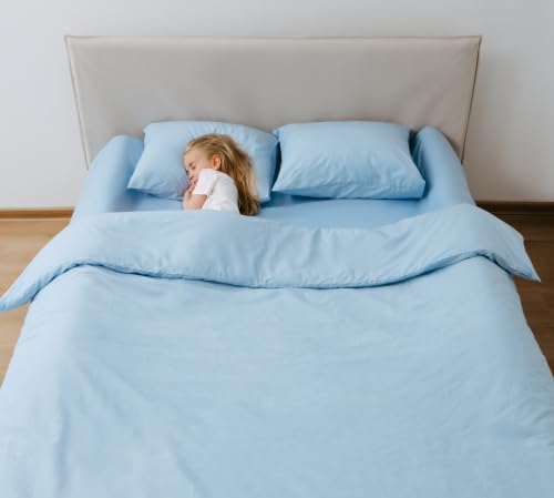 2 Pack Toddler Bed Bumpers with Non-Slip Convex Foam Guard for Twin, Queen & King Beds
