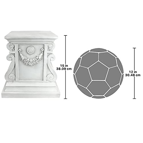 Large Garden Plinth Base for Statues & Planters - Classic Resin Pedestal