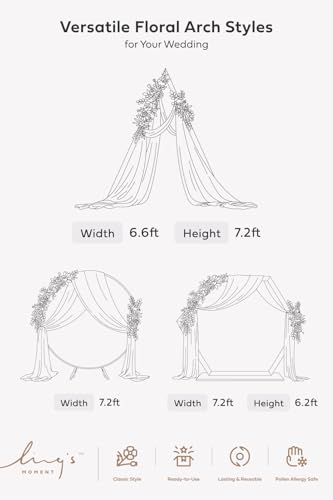 Purple Lilac Wedding Arch Flowers Set - Flexible Foam & Silk Decor for Outdoor & Indoor Weddings - Variation: Prpl-Lilac & Gold