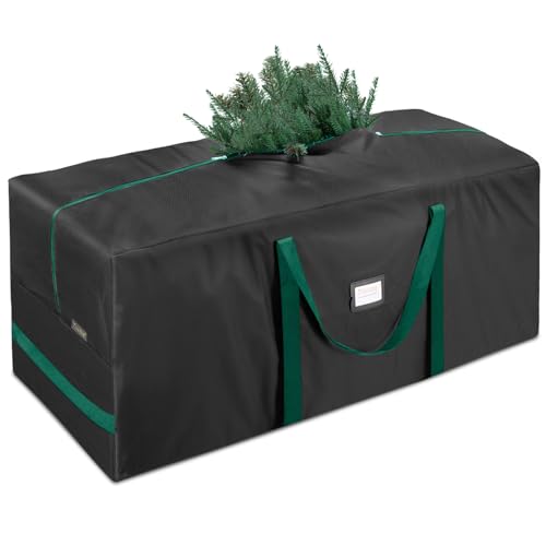 BALEINE 7.5 ft Christmas Tree Storage Bag - Heavy Duty 900D Oxford, Black with Reinforced Handles & Dual Zippers