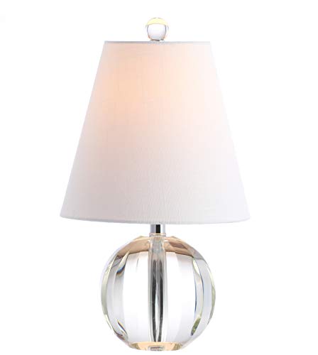 Jonathan Y 16-Inch Crystal Ball LED Table Lamp - Clear Glass, Elegant Home Decor