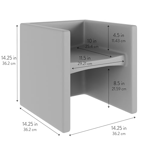 Children's Factory 3-in-1 Cube Chair for Kids Sky Blue - Versatile Classroom Seating with Flip & Convertible Design