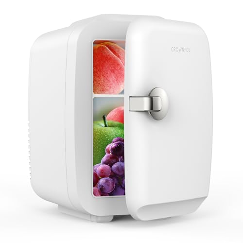 Mini Fridge 4L Portable Cooler & Warmer for Skin Care, Cosmetics, Drinks - White