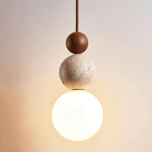 Modern Indoor Pendant Light Brown Spherical Glass Fixture for Kitchen & Bedroom - Frosted White Glass