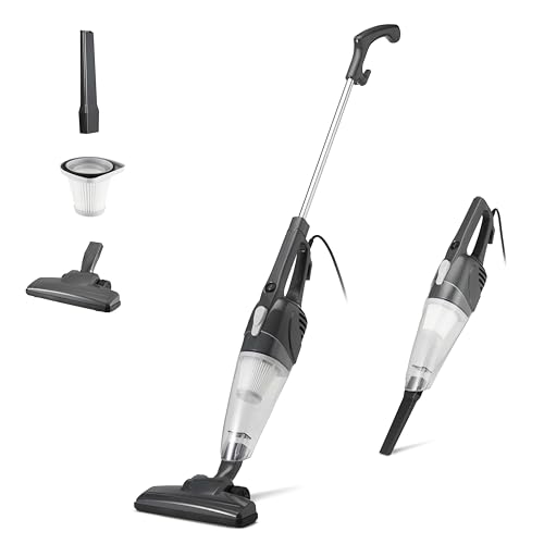 Amazon Basics 2-in-1 Corded Stick & Handheld Vacuum Cleaner, Lightweight, Self-Standing, 300W, Black (Vacuum Only)