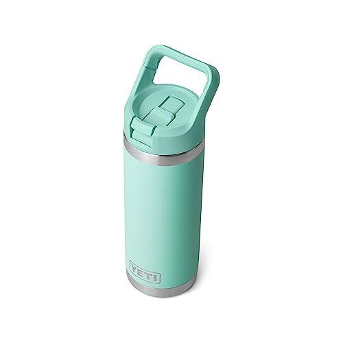 YETI Rambler 18 oz Seafoam Insulated Stainless Steel Water Bottle with Straw Cap