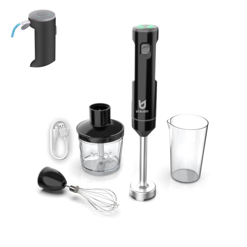 Cordless Hand Blender with Chopper & Accessories - Smoothies Soup Baby Food