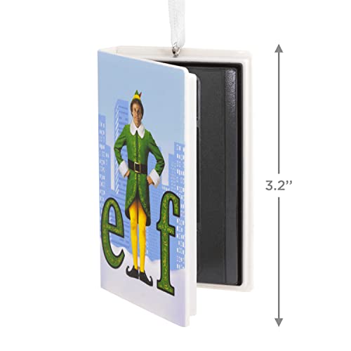 Hallmark Elf Movie Retro Video Cassette Case Plastic Christmas Ornament