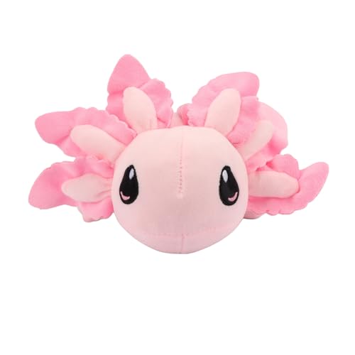 Pink Realistic Axolotl Plush Toy 17.7", Adorable Soft Salamander Stuffed Animal, Ultra-Soft Hugging Plushies Pillow, Ideal Gift for Kids, Girls, Boys, Birthday Holiday Christmas