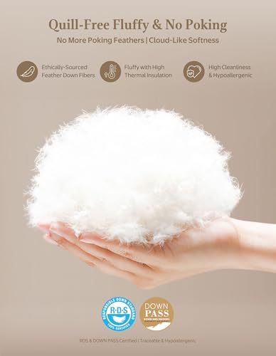 Oversized King Goose Feather Down Comforter - Ivory, Hypoallergenic & Cloud-Like