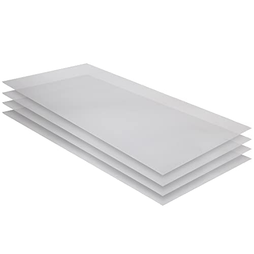 RESILIA 24x72 Inch Clear Shelf Liners Set of 4 Heavy Duty Waterproof Vinyl for Wire Shelving