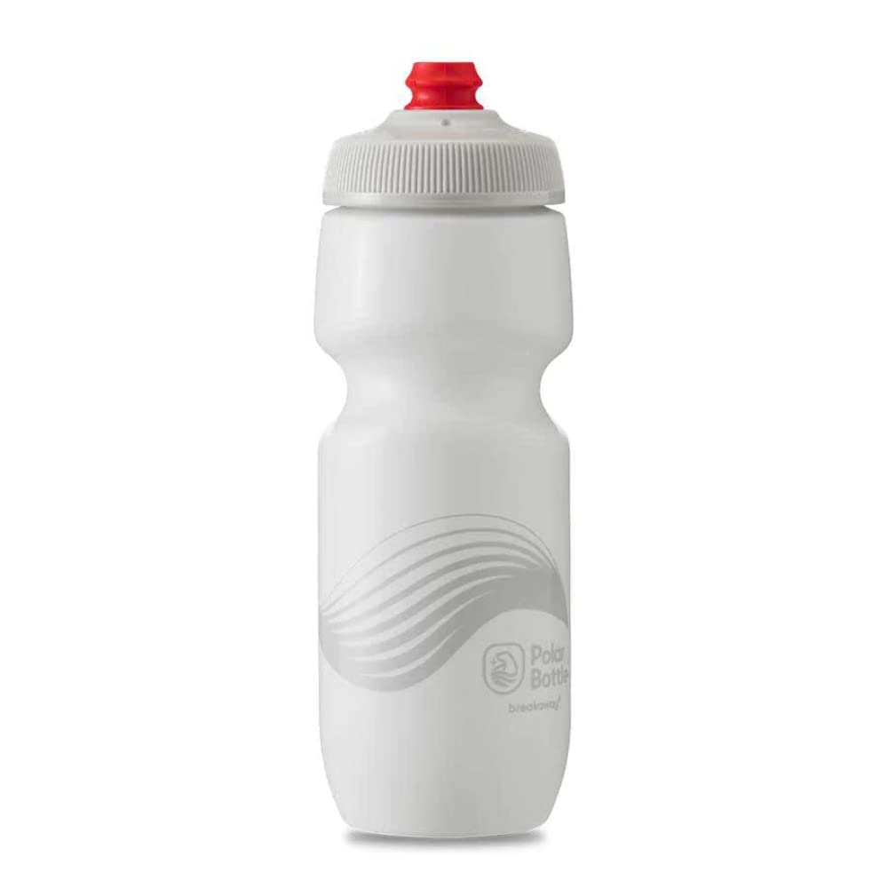 Polar Bottle Breakaway Single Wall 24oz Wave White/Silver 2-pack