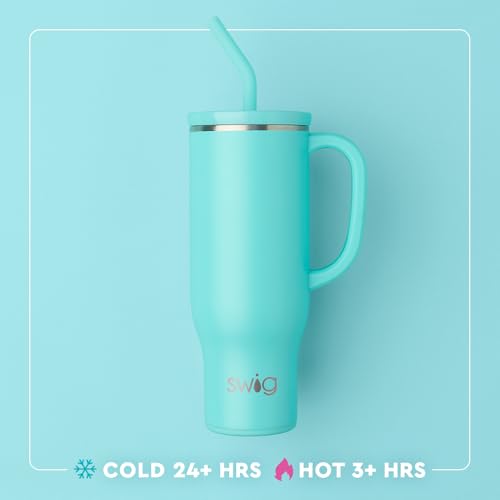 Swig Life 30oz Insulated Travel Mug with Handle & Straw - Christmas Cameos