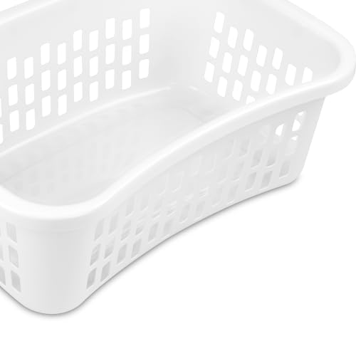 Sterilite HipHold Laundry Basket 1.5 Bushel White 6 Pack - Rectangle Clothes Hampers
