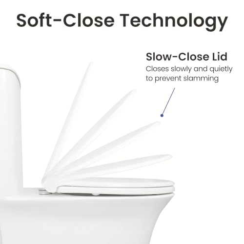 Elongated Slow Close Toilet Seat - Comfort Fit, White, Easy Install