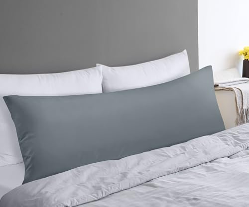 20x54 Inch Full Body Pillow for Side Sleepers, Grey Long Support Pillow