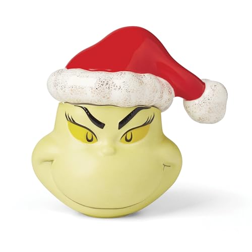 Lenox Grinch Christmas Candy Jar with Lid – Covered Candy Jar