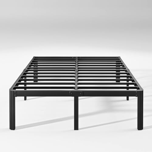Queen Size Heavy Duty Metal Platform Bed Frame 18in No Box Spring Needed - Black Variation