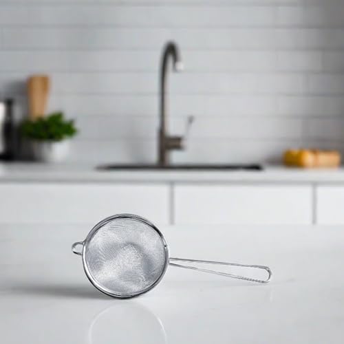 Cuisinox Fine Mesh Strainer, Stainless Steel with Handle, 3" x 8"