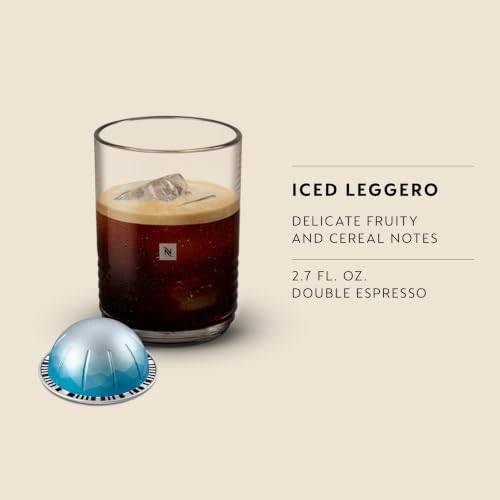 Nespresso Vertuo Iced Leggero Coffee Pods - Light Roast, 10 Pack of 5 (50 Count)