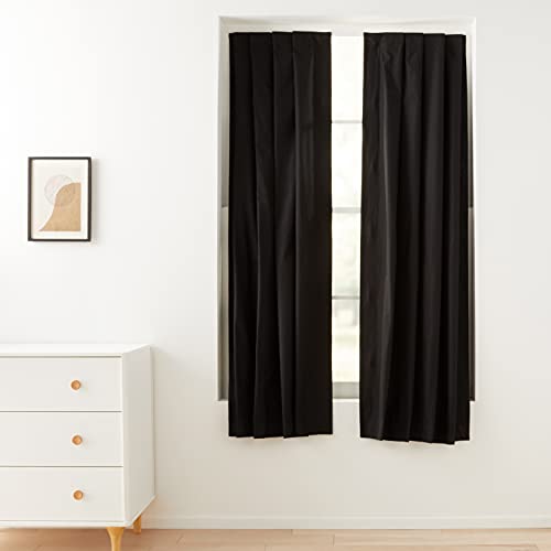 Amazon Basics Portable Blackout Curtain Shade 2-Pack for Windows, Suction Cups, 127x198cm, Black, Variation: Black / 2-Pack