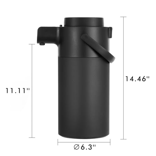 Tiken 135oz Black Insulated Coffee Dispenser with Pump – Hot & Cold Beverage Carafe