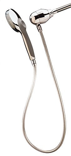 Handheld Shower Head with Magnetic Base & Water Filter - Brushed Chrome