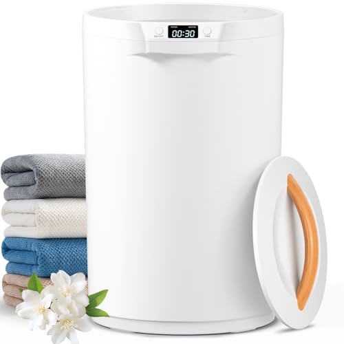 CWDOlROI White 20L Large Towel Warmer for Bathroom, Auto Shut Off & LCD
