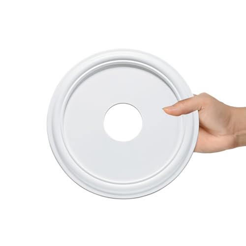 16-Inch White Ceiling Medallion for Light Fixtures and Ceiling Fans - EIFHYT