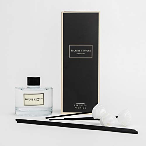 Culture & Nature 6.7oz Clean Cotton Reed Diffuser Set Home Fragrance with Sticks