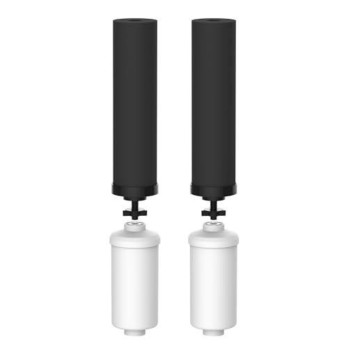 Waterdrop Gravity Water Filter Set with 2 Carbon & 2 Fluoride Filters - Compatible with Berkey & Waterdrop Systems
