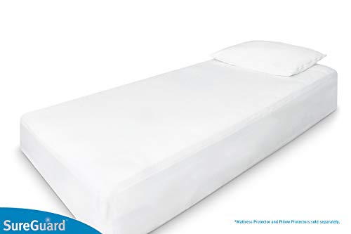 SureGuard Waterproof Mattress Protector Twin Size Cotton Terry Cover - Twin / Cotton Terry