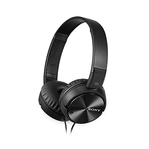 Noise Cancelling On-Ear Headphones - Sony MDR-ZX110NC Medium Black Wired