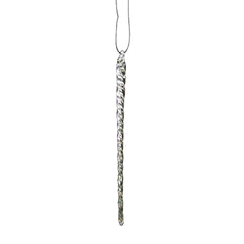 Kurt Adler Glass Icicle Christmas Ornaments - 12 Piece Holiday Decor