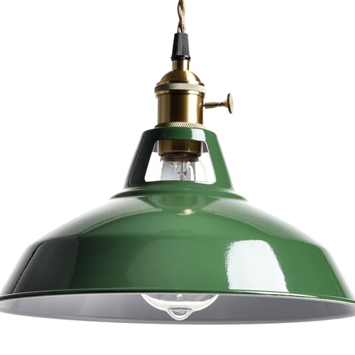 YUBOLE Modern Green Plug-in Pendant Light Macaron Kitchen Hanging