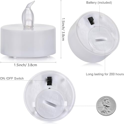 Flameless LED Tea Lights Candles 150 Pack Battery Operated Warm White