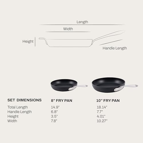 All-Clad HA1 Expert Nonstick Fry Pan Set 8 & 10 Inch, Induction Ready
