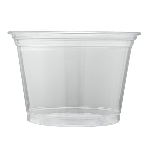 RW Base 9 Ounce Round Ice Cream Cups, 500 Disposable Parfait Cups - Lids Sold Separately, Premium, Clear Plastic Dessert Cups, Serve Frozen Yogurt, Mousse, Pudding, Great For Parties - Restaurantware