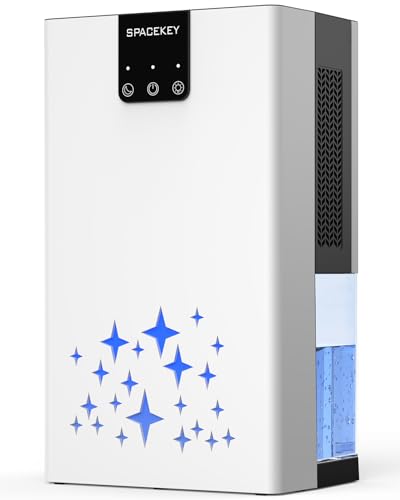 White 95 Oz Water Tank Dehumidifier for Home with Auto Shut Off & 7 Color Night Light
