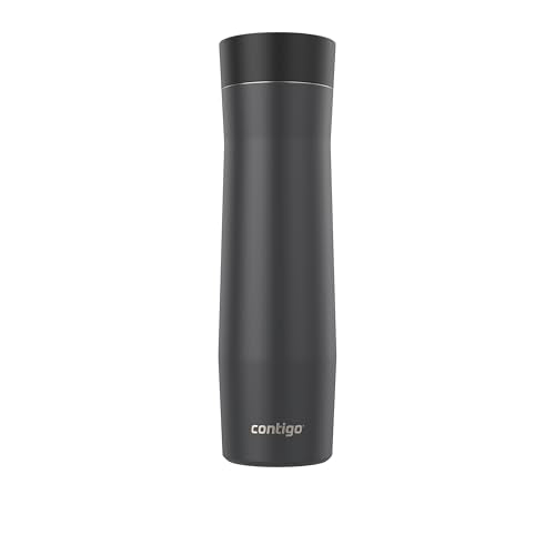 Insulated Travel Mug - Stainless Steel, 24oz, Leak-Proof, Matte Black