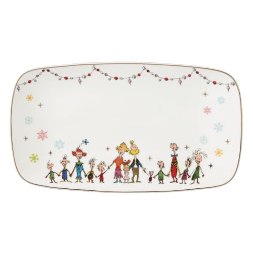 Lenox Merry Grinchmas Porcelain Serving Tray - Holiday Christmas Party Decor