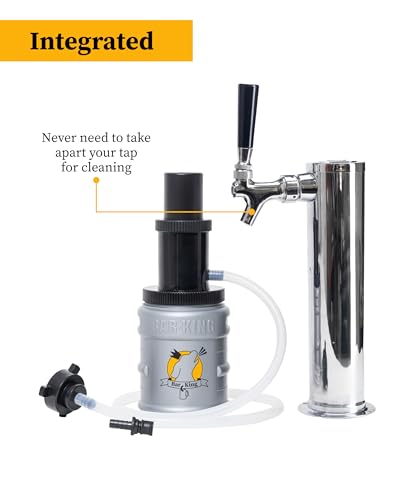 Beer Line Cleaning Kit with Quick-Connect System & 4 Packs - Easy Kegerator Maintenance