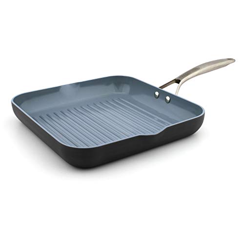 GreenPan Paris Pro 11-Inch Square Grill Pan - Ceramic Nonstick, Hard Anodized