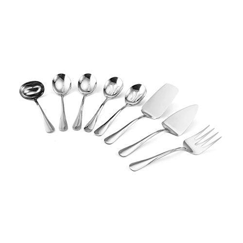 Gourmet Basics Kaylee 8-Piece Stainless Steel Serving Set - Variation of UNIT