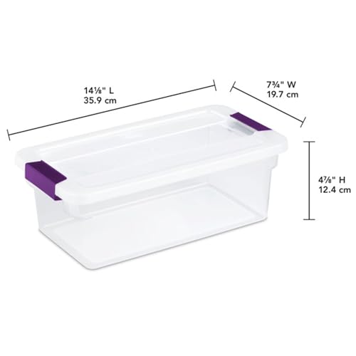 Sterilite ClearView Latch Storage Box - 6 Quart, 12-Pack