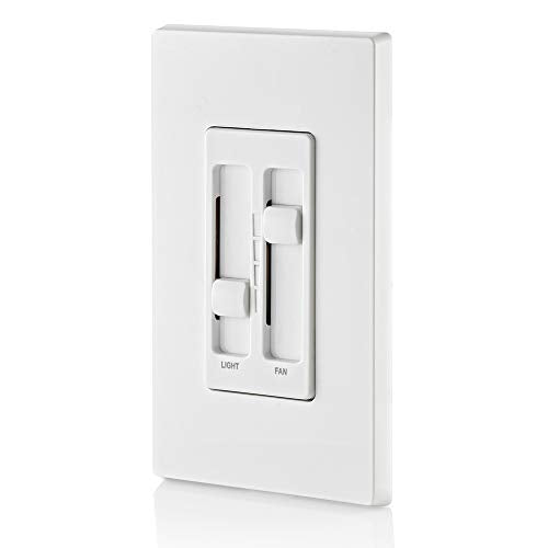 Leviton SureSlide Ceiling Fan Control & Dimmer Switch White 1-Pack